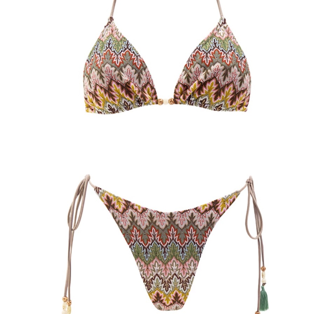 Aulala Paris Rose Blush Broderie bikini. NEW!